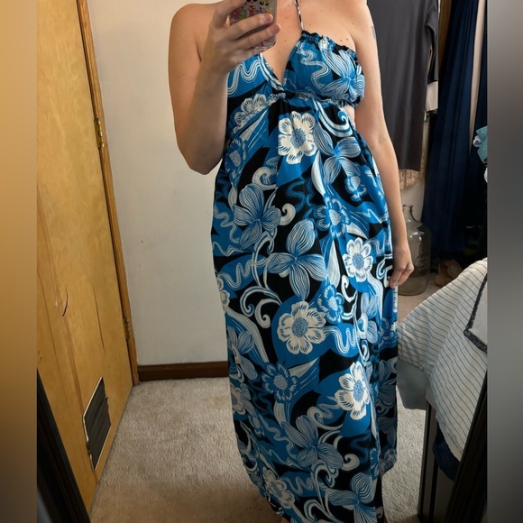 Future Collective by Alana Nicole Blue Floral Tropical Maci Dress - Picture 1 of 12
